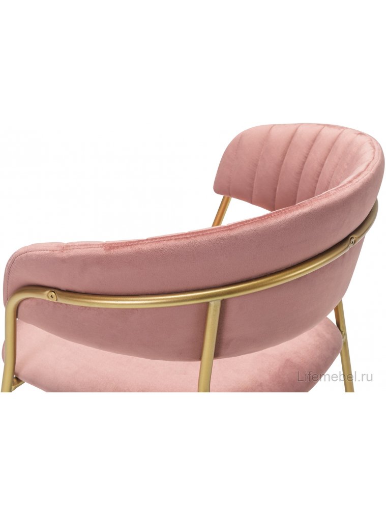 Кресло Portman розовое / gold