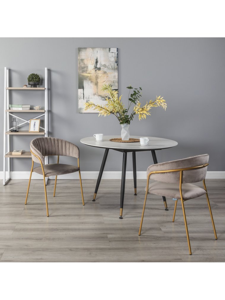 Кресло Portman серое / gold