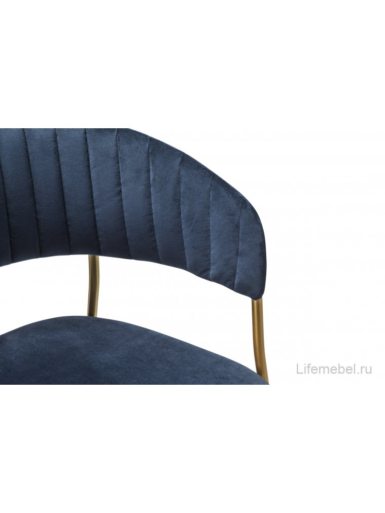 Кресло Portman синее / gold