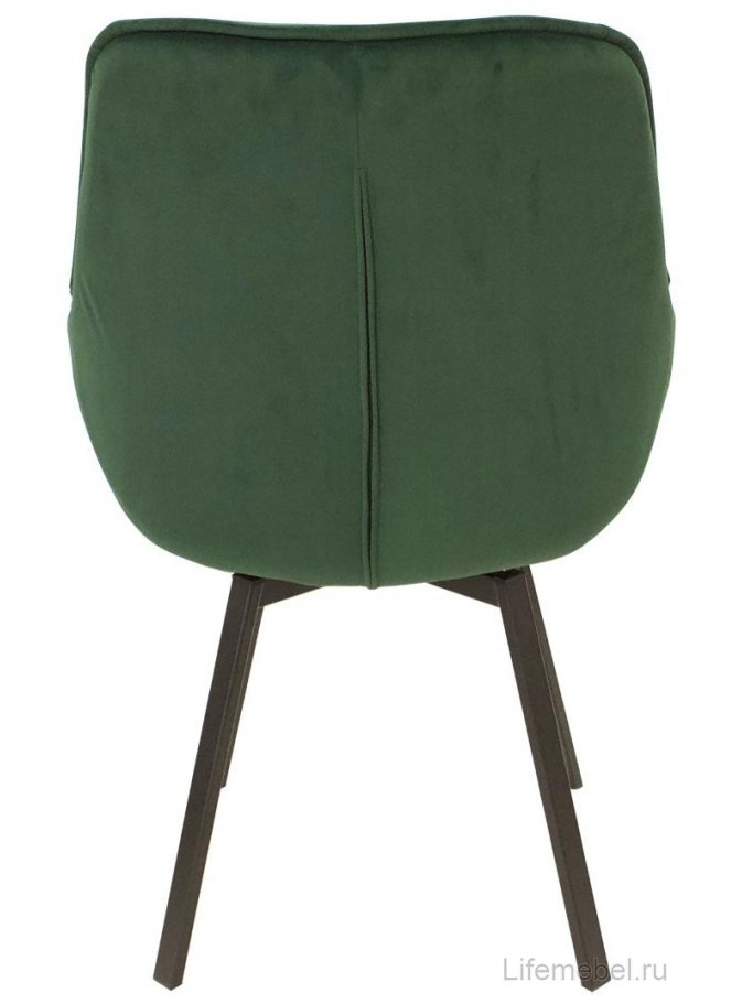 Кресло поворотное Арнем велюр зеленый / черный каркас