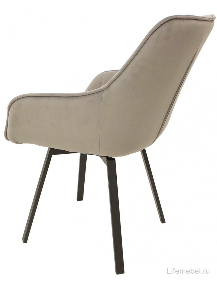 Кресло поворотное Арнем замша латте / черный каркас