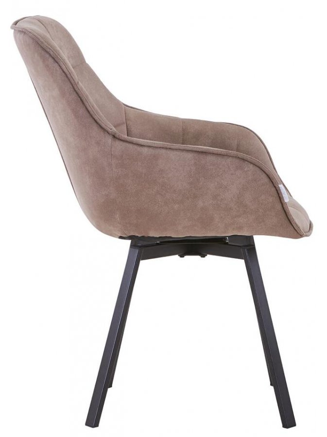 Кресло поворотное Арнем замша темный латте / черный каркас