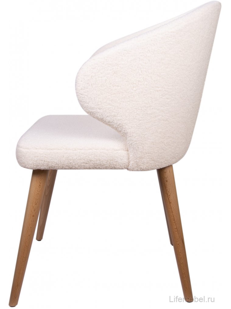 Кресло Ariel белое / бук натуральный