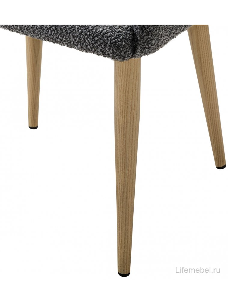 Кресло Ralf Vent темно-серое / натуральный дуб