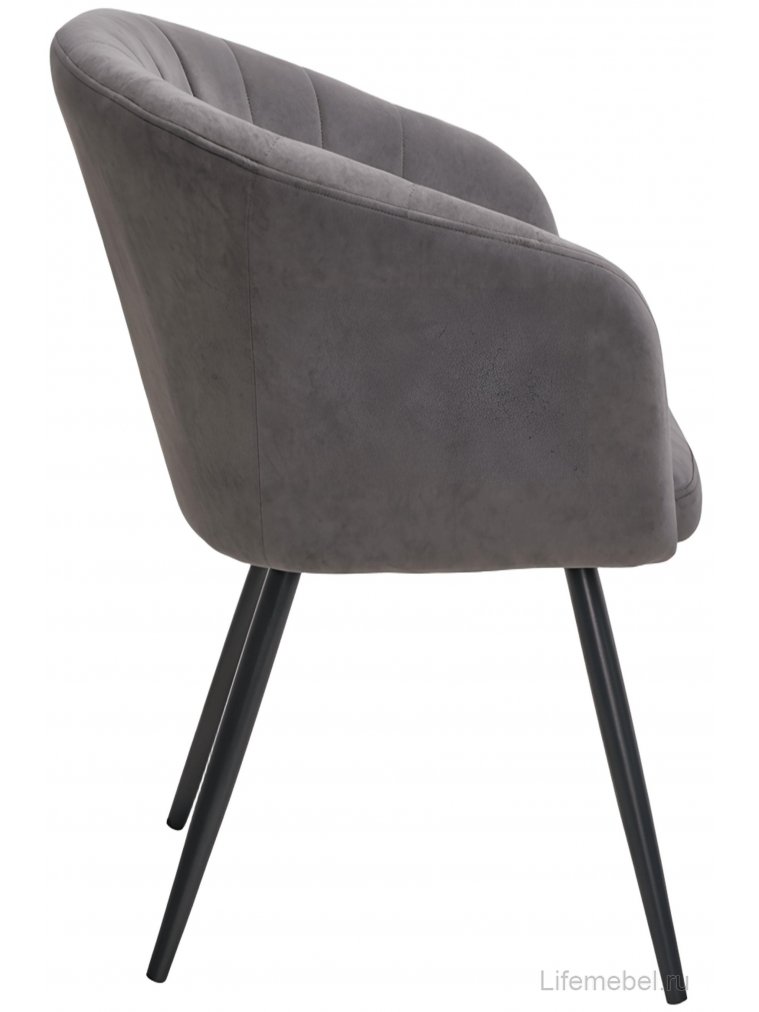 Кресло Runa 360 поворотное b28 темнор-серый велюр / черный