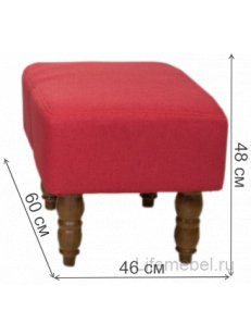 Кресло с пуфом Lab 5KS24036-R red