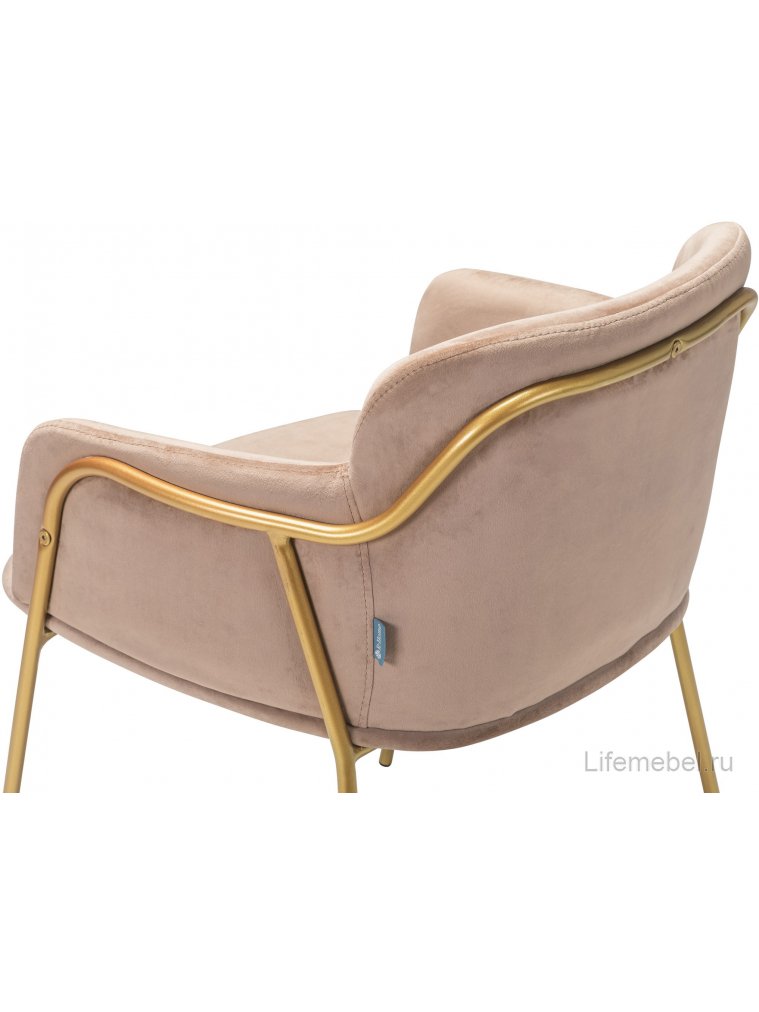 Кресло Strike бежевое / gold