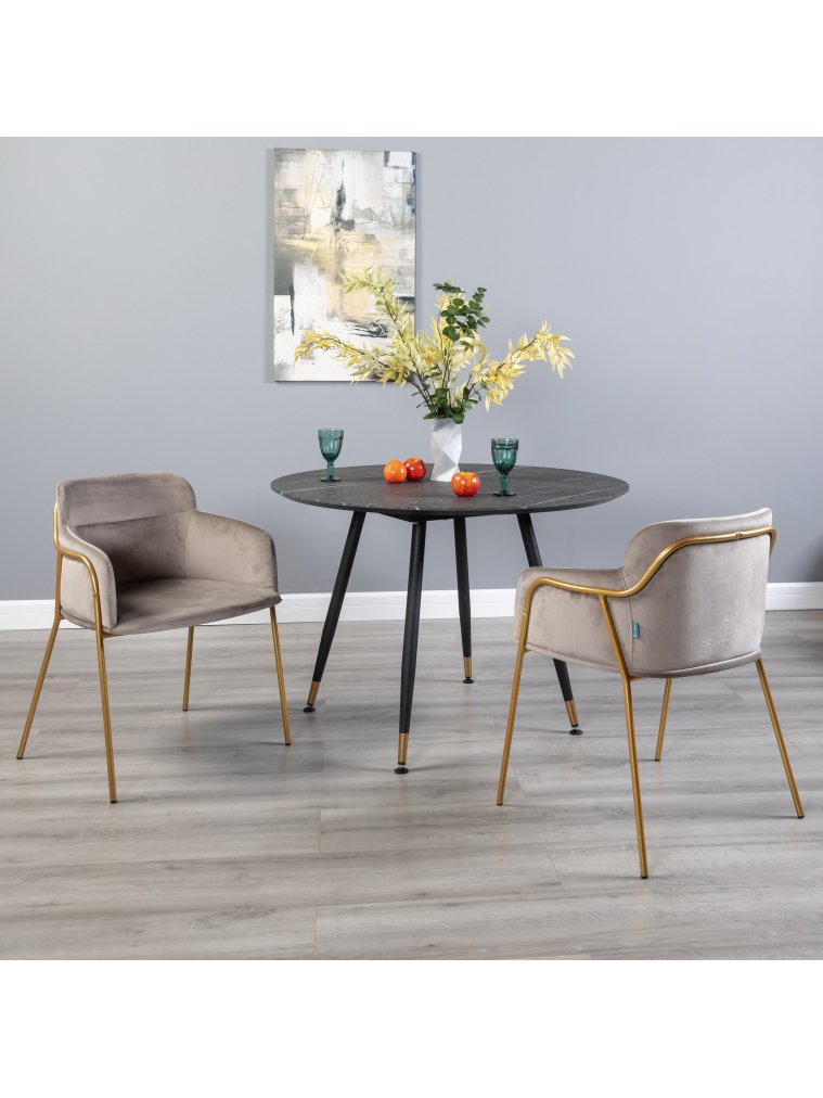 Кресло Strike серое / gold