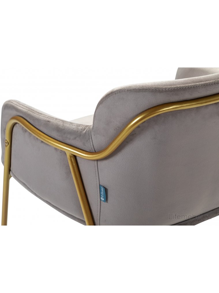 Кресло Strike серое / gold