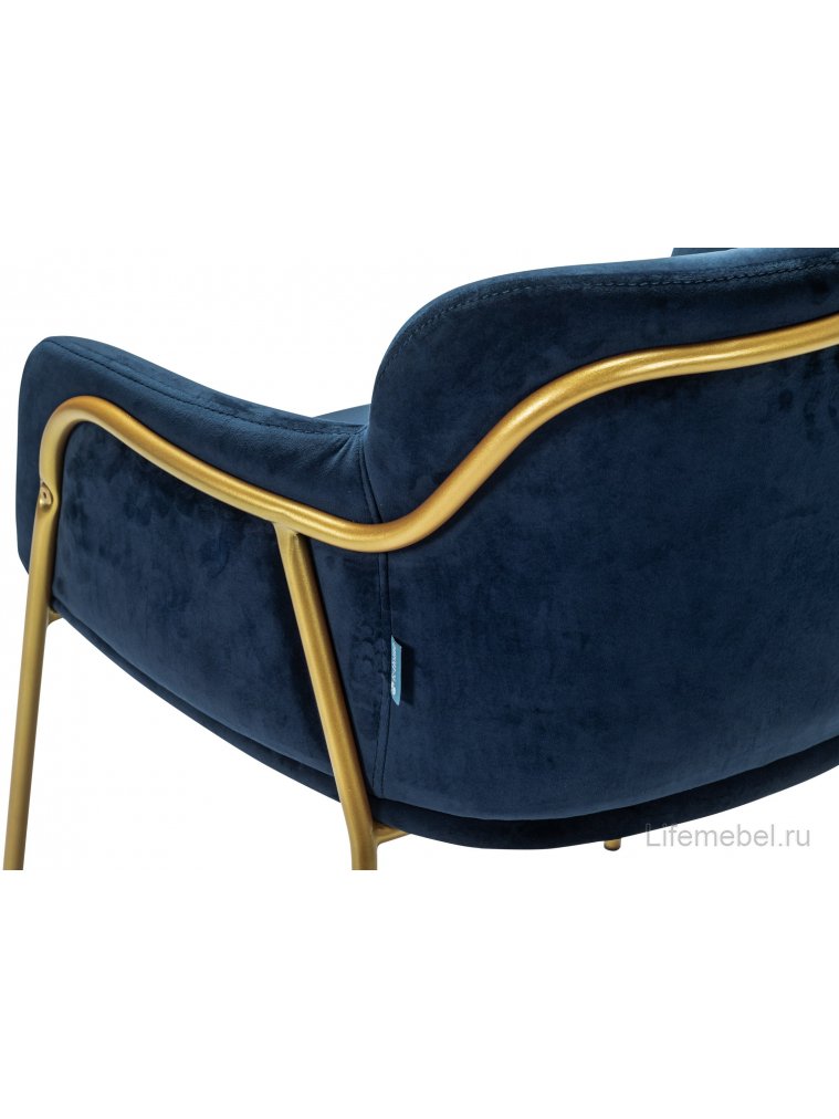 Кресло Strike синее / gold