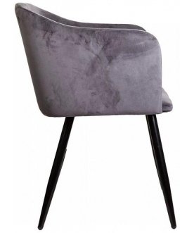 Стул-кресло Orly велюр HLR21 темно-серое / черное