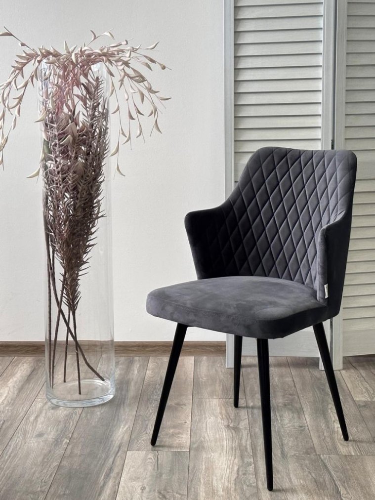 Кресло поворотное Herman темно-серое / черное