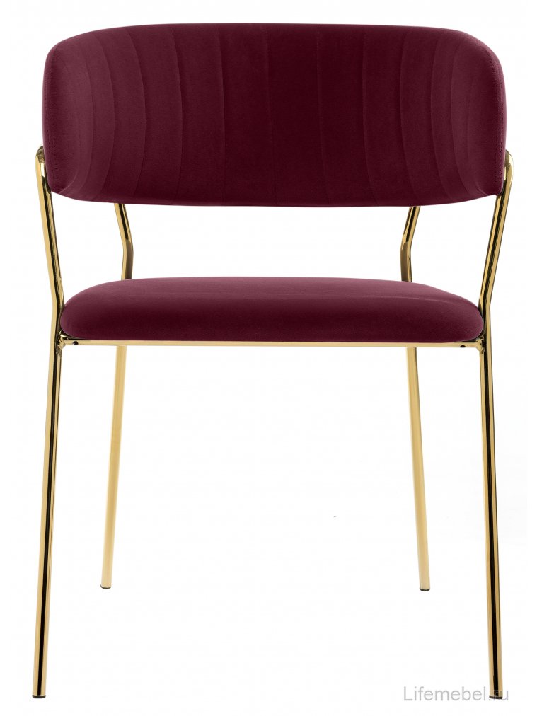 Стул на металлокаркасе Kamelia 1 wine red / gold
