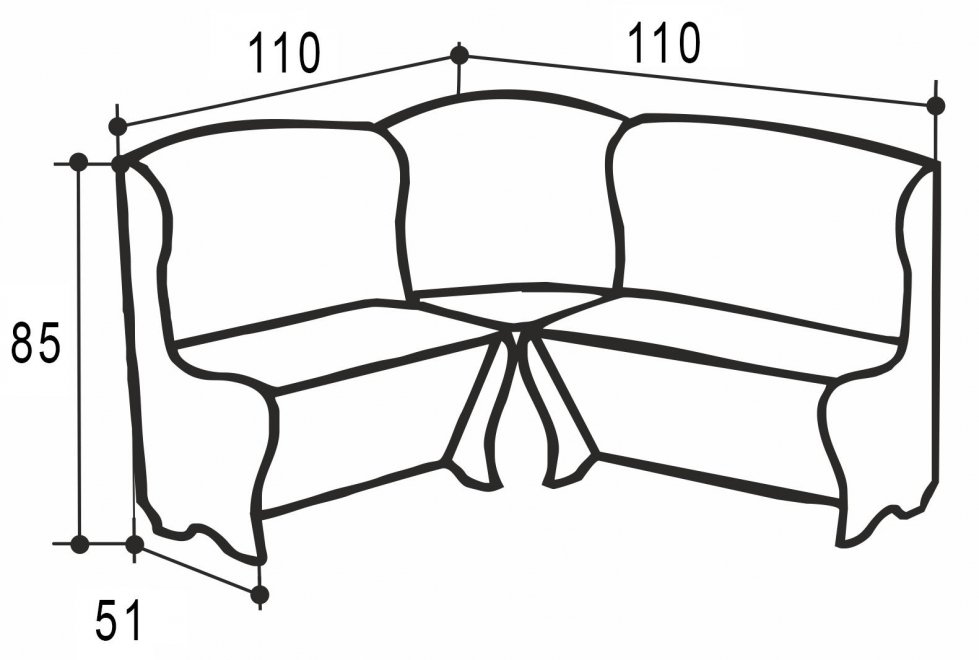 Кухонный уголок Аленка-2 малый