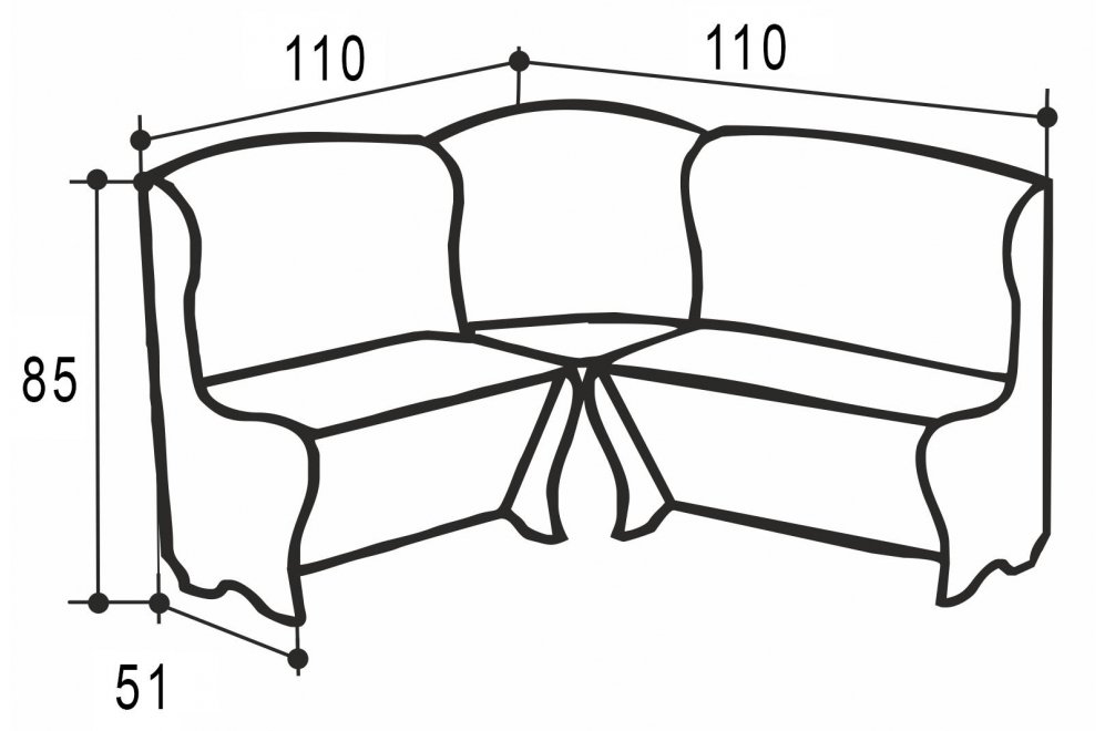 Кухонный уголок Аленка-2 малый