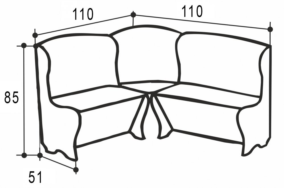 Кухонный уголок Аленка-3 малый