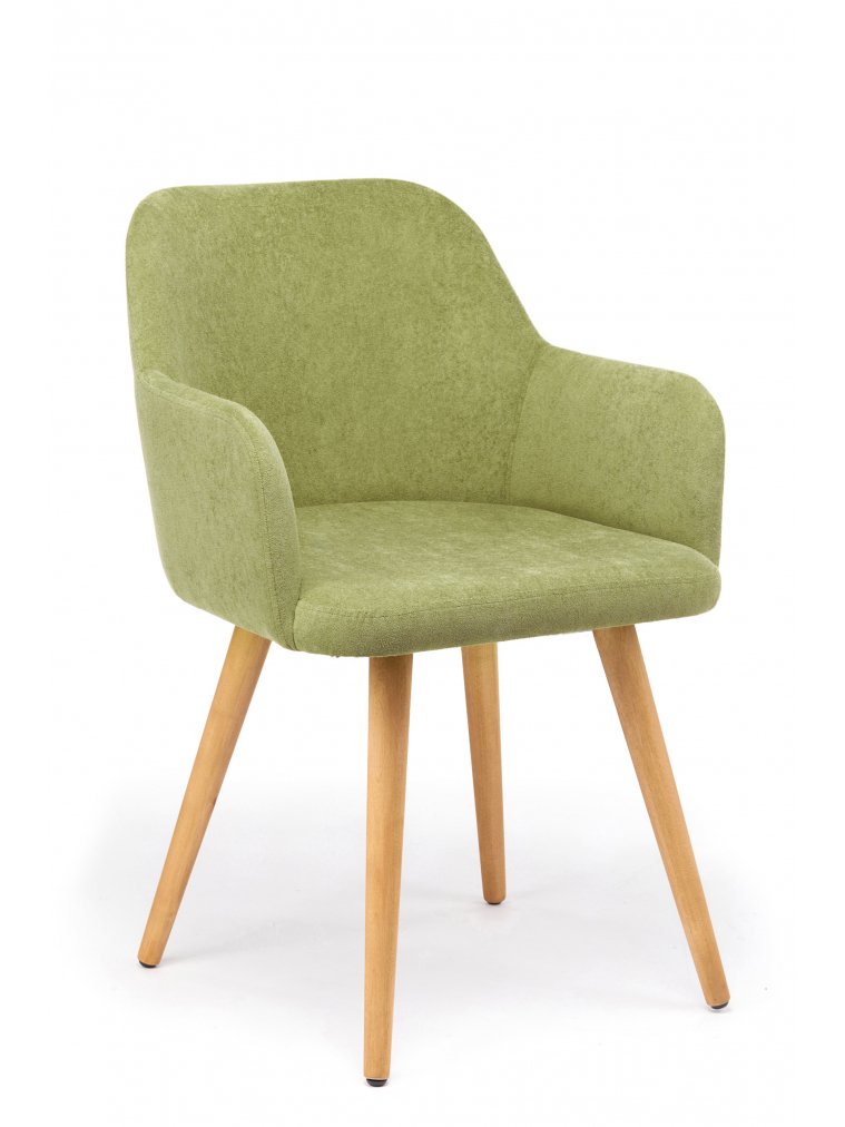 Деревянный стул Инфини 360 зеленый (ocean 013) / светлое дерево