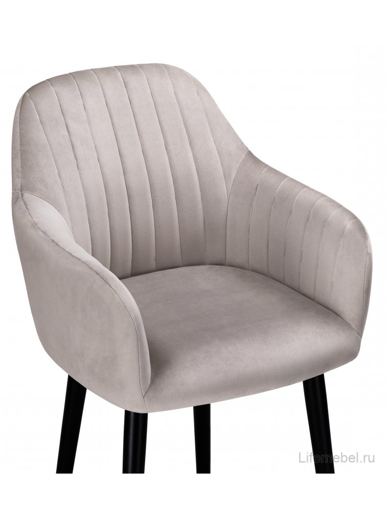 Кресло Бри дымчатое / черное