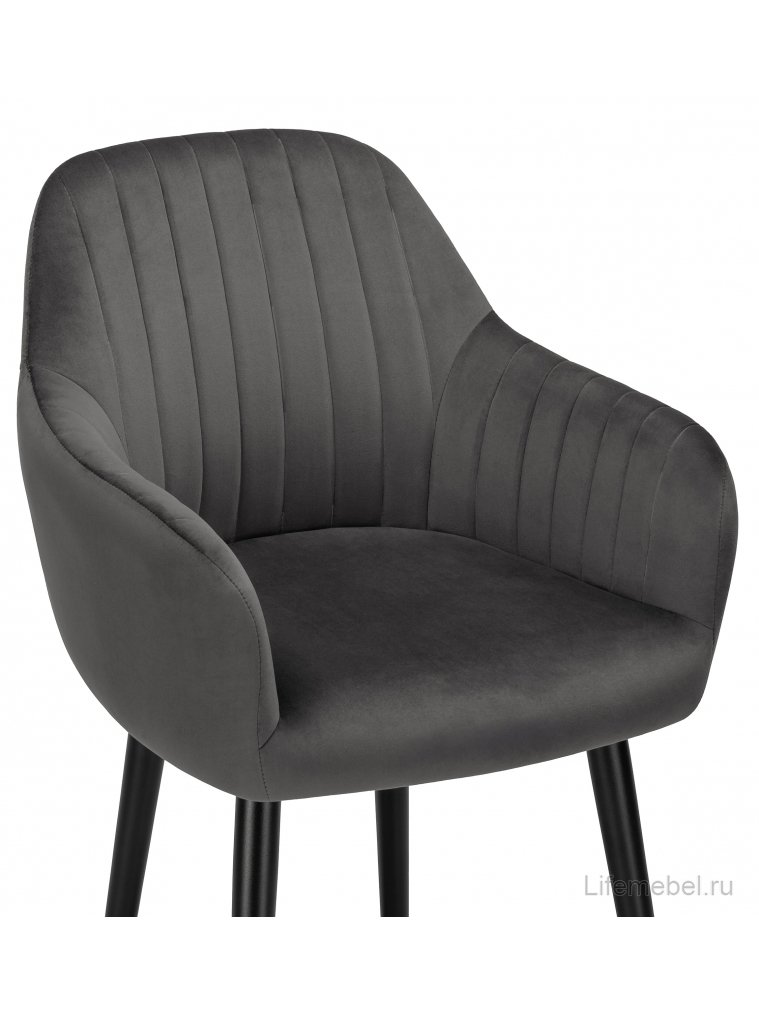 Кресло Бри серое / черное