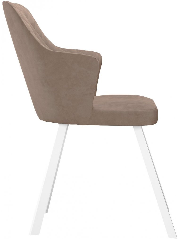 Кресло DikLine 345 капучино / белый