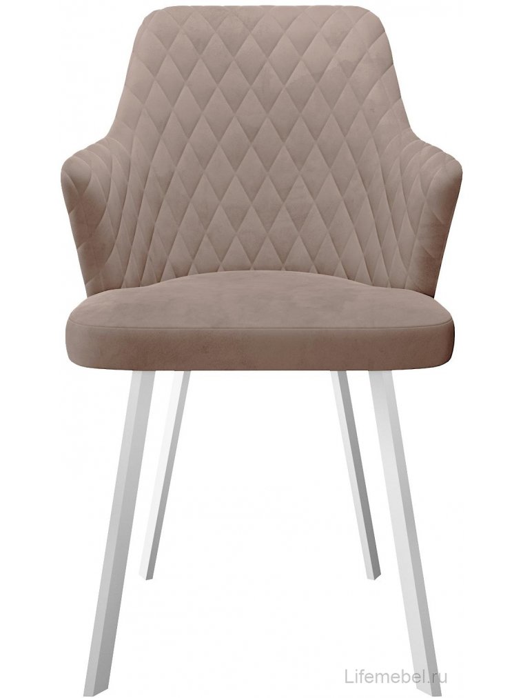 Кресло DikLine 345 капучино / белый