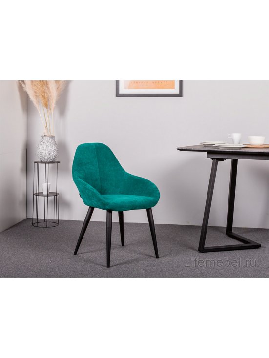 Кресло Kent изумрудное / чёрное