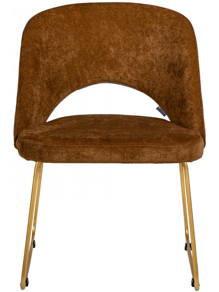 Кресло Lars Линк коричневое / золотое