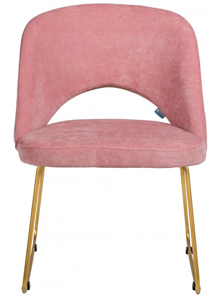 Кресло Lars Линк розовое / золотое