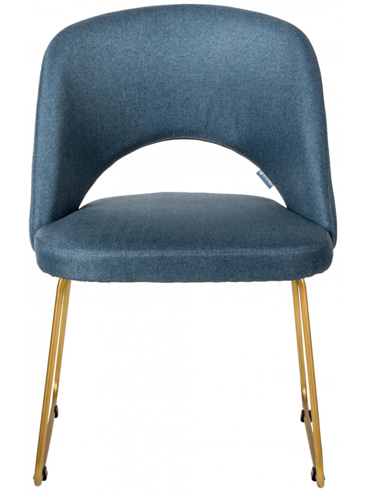 Кресло Lars Линк синее / золотое