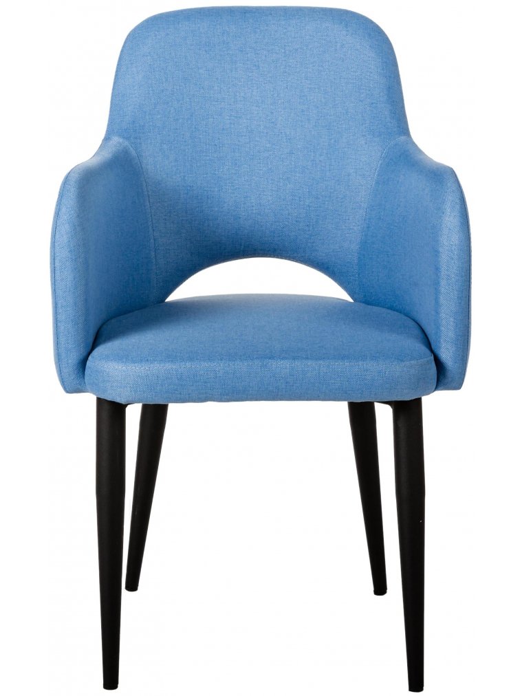 Кресло Ledger Эко голубое / чёрное