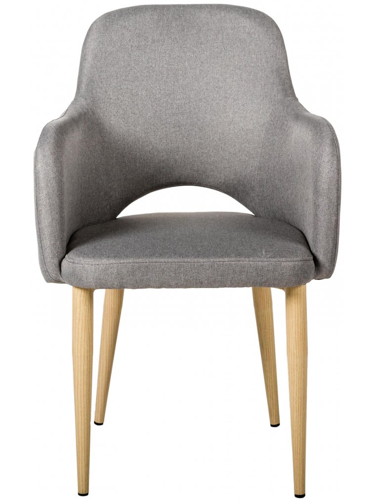 Кресло Ledger Эко светло-серое / натуральный дуб