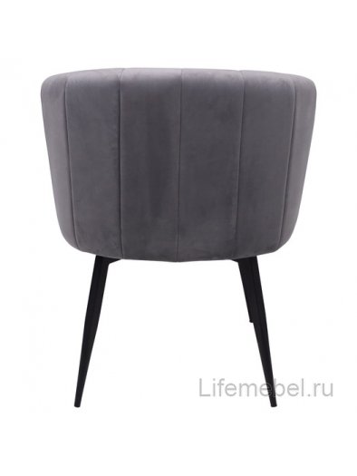 Кресло Melon серый велюр / черное