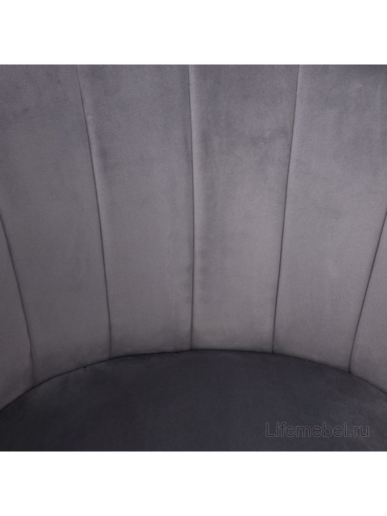 Кресло Melon серый велюр / черное