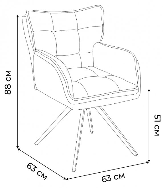 Кресло Ortega 180 поворотное brego-16 темно-серый / maison 95 темно-серый pu / черный