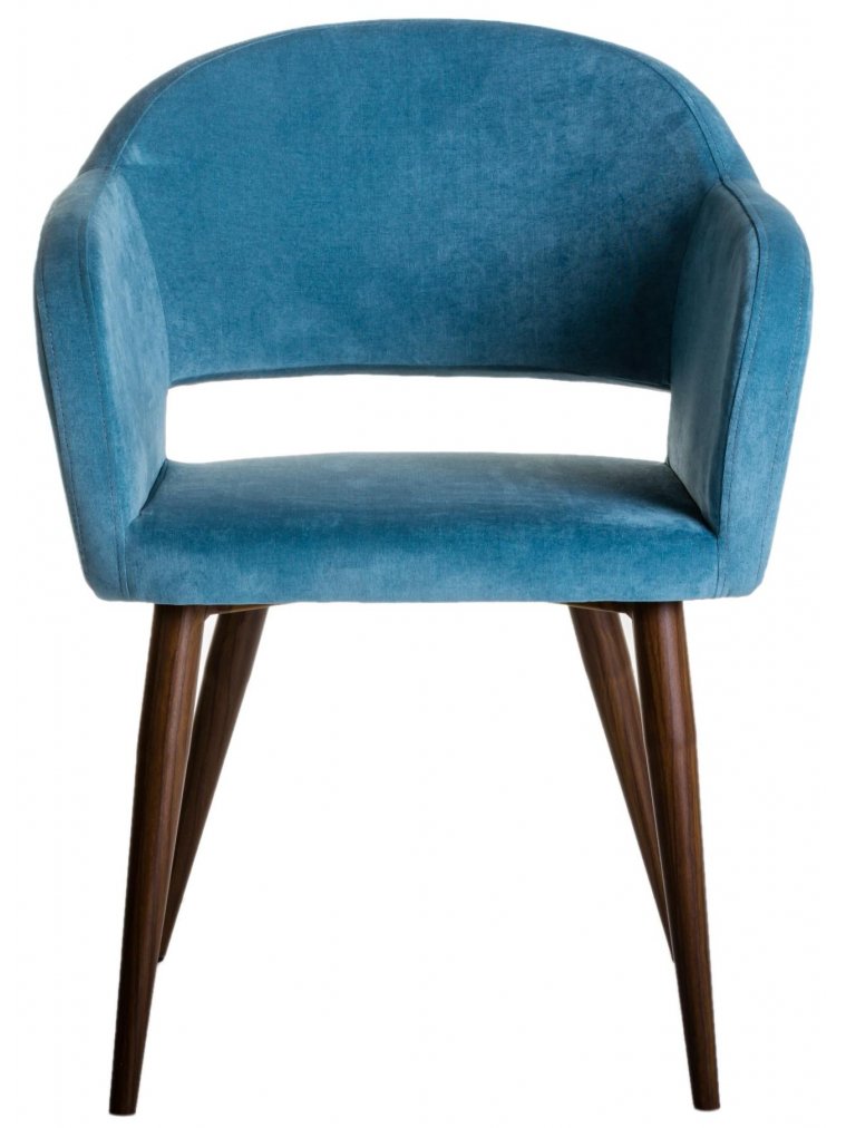 Кресло Oscar блю / тёмный орех