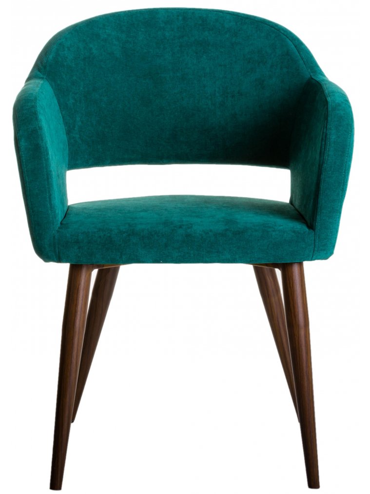 Кресло Oscar изумрудный / тёмный орех