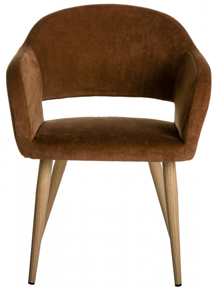 Кресло Oscar коричневое / натуральный дуб
