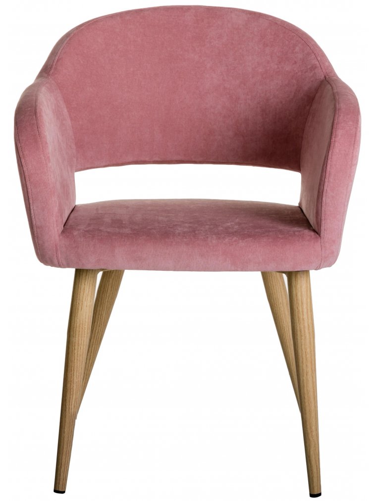 Кресло Oscar розовое / натуральный дуб