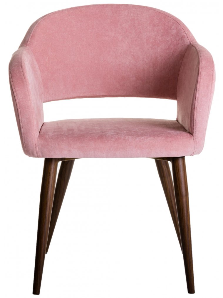 Кресло Oscar розовое / тёмный орех