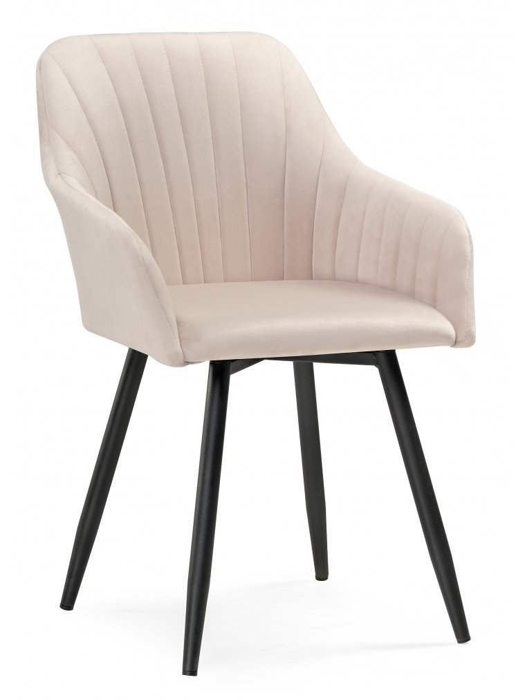 Кресло Слэм крутящееся бежевый teddy 304 / черный