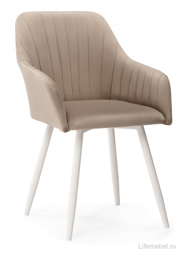 Кресло Слэм крутящееся бежевое / белое