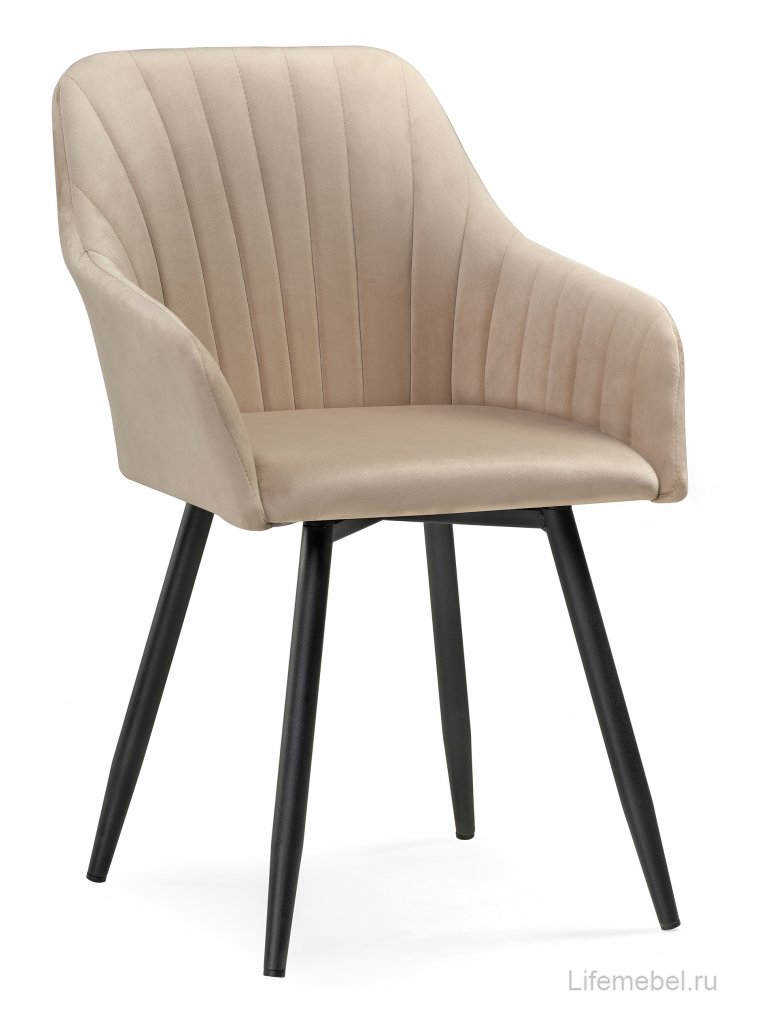 Кресло Слэм крутящееся бежевое / черное