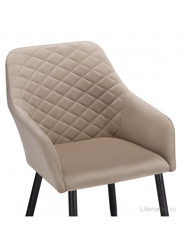 Кресло Стив черный / бежевый