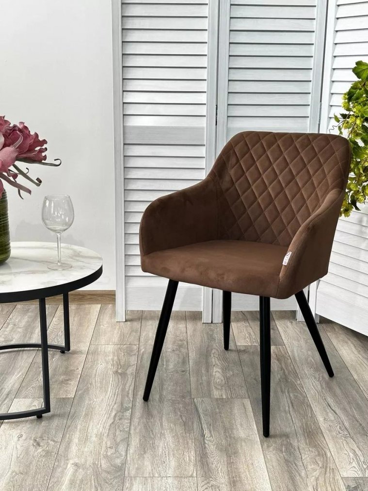 Кресло Brandy велюр 505-11 кофе / черный