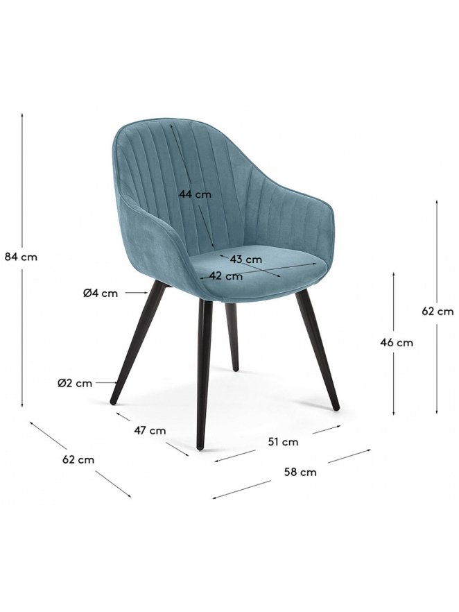 Кресло Herbert бирюзовый