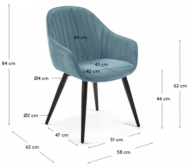 Кресло Herbert бирюзовый