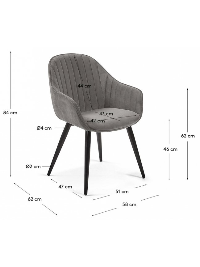 Кресло Herbert серый