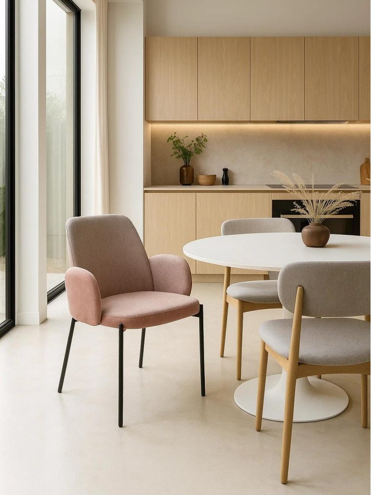 Кресло Nikki VF109 розовый / VF110 брусничный