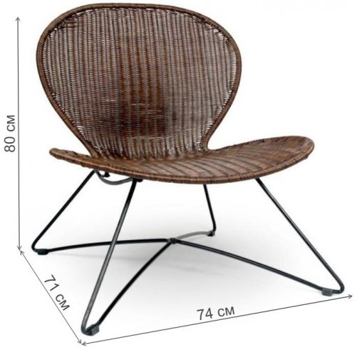 Кресло Troy коричневое