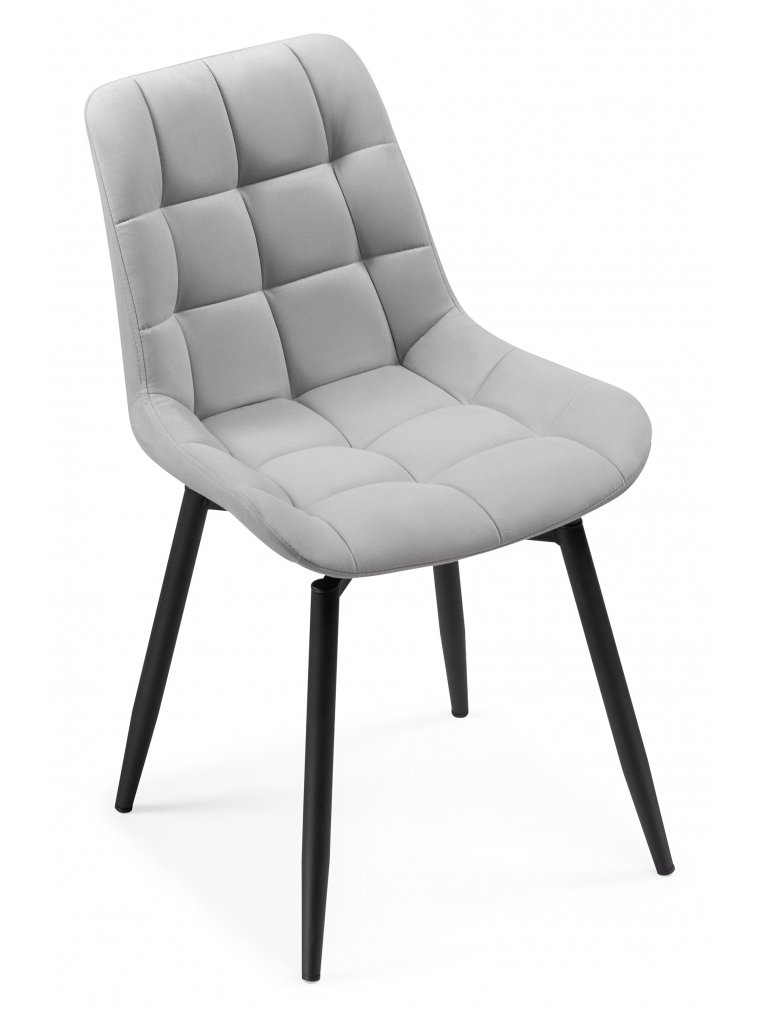 Стул на металлокаркасе Челси К крутящийся светло-серый / черный